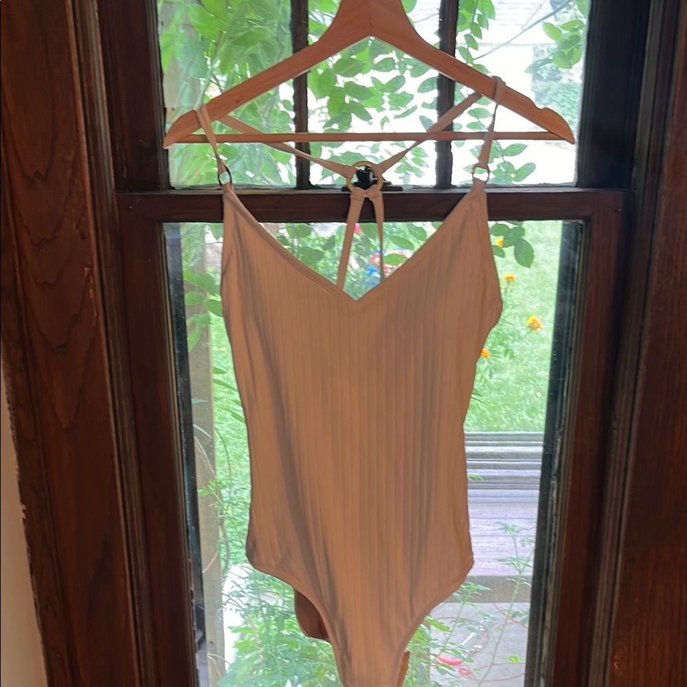 Cream Strappy Bodysuit